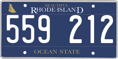 RI license plate 559212