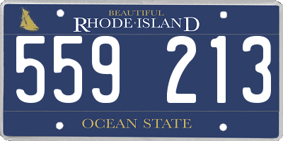 RI license plate 559213