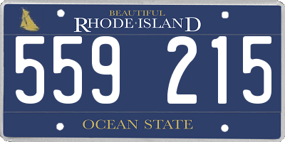 RI license plate 559215