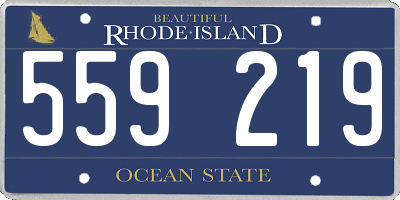 RI license plate 559219
