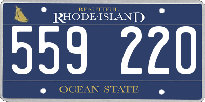 RI license plate 559220