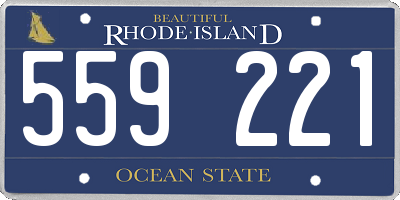 RI license plate 559221
