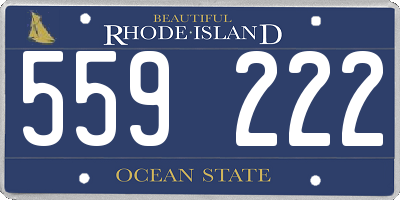 RI license plate 559222