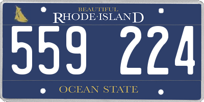 RI license plate 559224