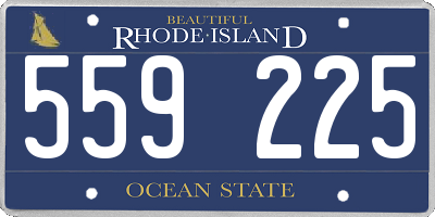 RI license plate 559225
