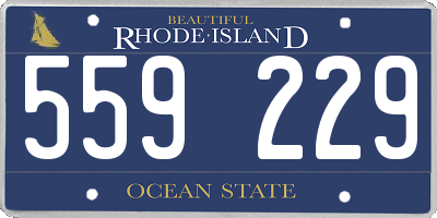 RI license plate 559229