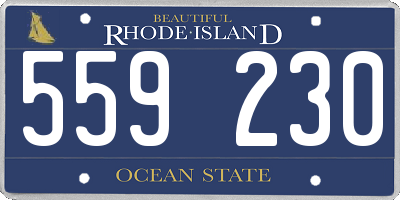 RI license plate 559230