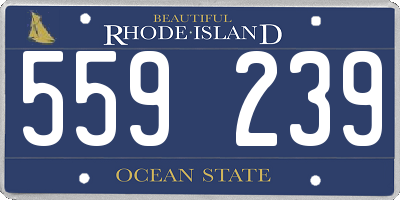 RI license plate 559239