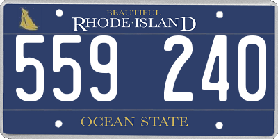 RI license plate 559240
