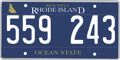 RI license plate 559243