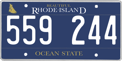 RI license plate 559244