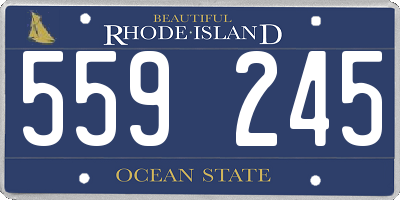 RI license plate 559245