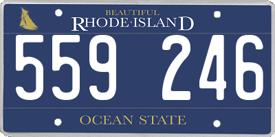 RI license plate 559246