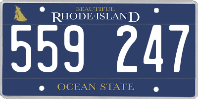 RI license plate 559247