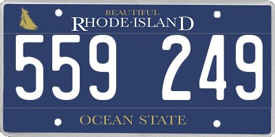 RI license plate 559249