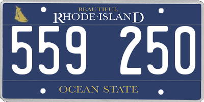 RI license plate 559250
