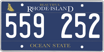 RI license plate 559252