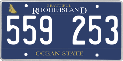 RI license plate 559253
