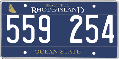 RI license plate 559254
