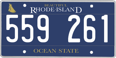 RI license plate 559261