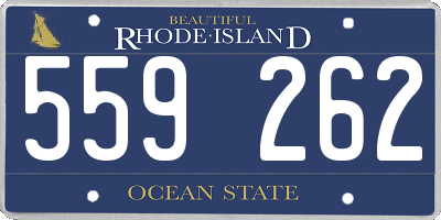 RI license plate 559262