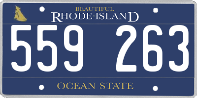 RI license plate 559263