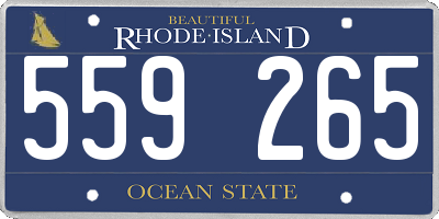 RI license plate 559265
