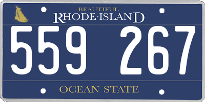 RI license plate 559267