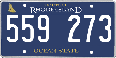 RI license plate 559273
