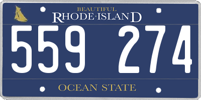 RI license plate 559274