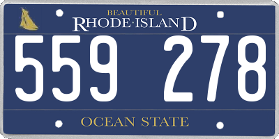 RI license plate 559278