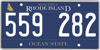 RI license plate 559282