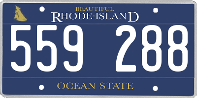 RI license plate 559288