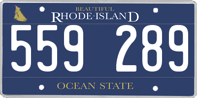 RI license plate 559289