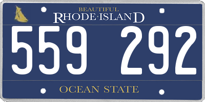 RI license plate 559292