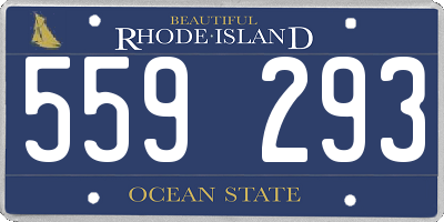 RI license plate 559293