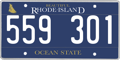 RI license plate 559301