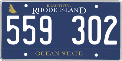 RI license plate 559302