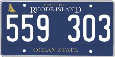 RI license plate 559303