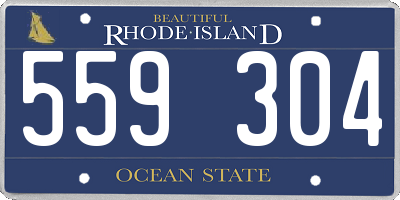 RI license plate 559304