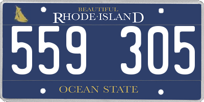RI license plate 559305