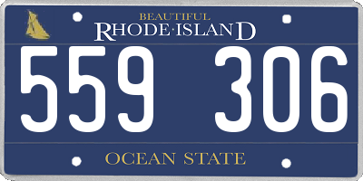 RI license plate 559306