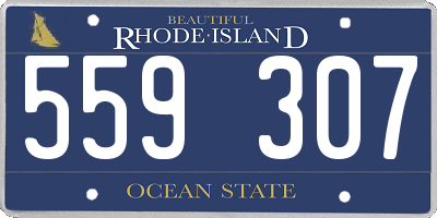 RI license plate 559307