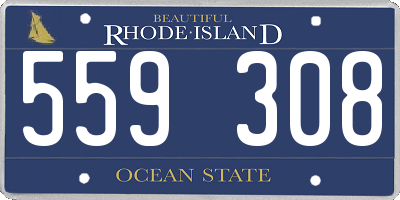 RI license plate 559308
