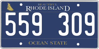RI license plate 559309