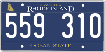 RI license plate 559310