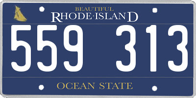 RI license plate 559313