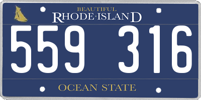 RI license plate 559316