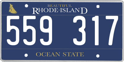 RI license plate 559317