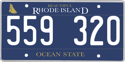 RI license plate 559320